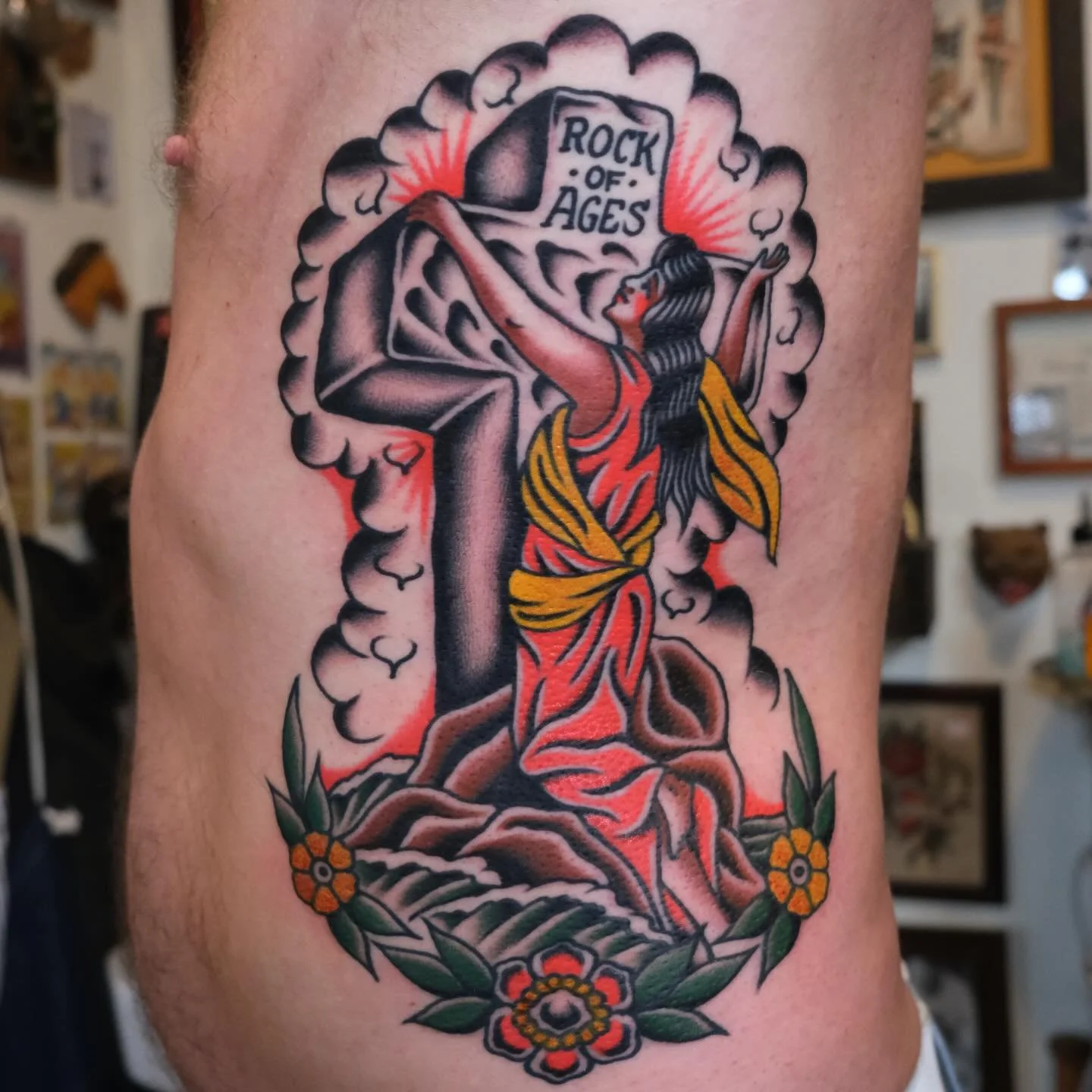 Finished rock of ages to match the healed Jesus on the other side, made at @keepsakeokc 

Book now at keepsakeokc.com