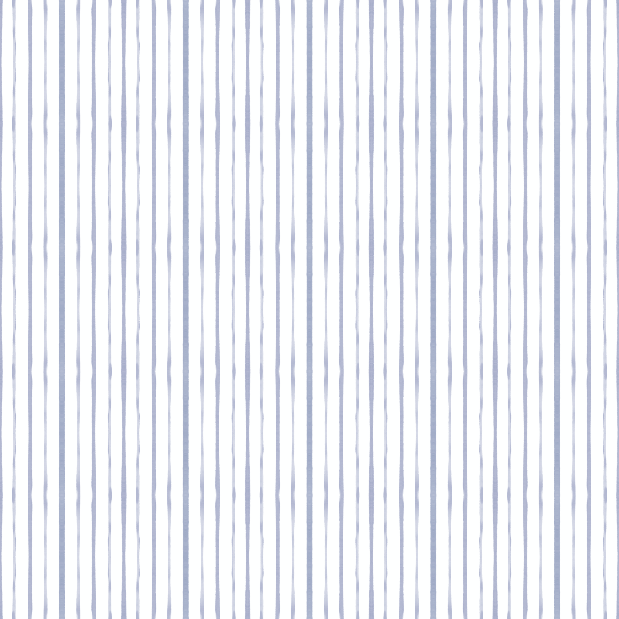 Indigo Blue Vertical Stripes Hand Painted Watercolor Classic Coastal Chic