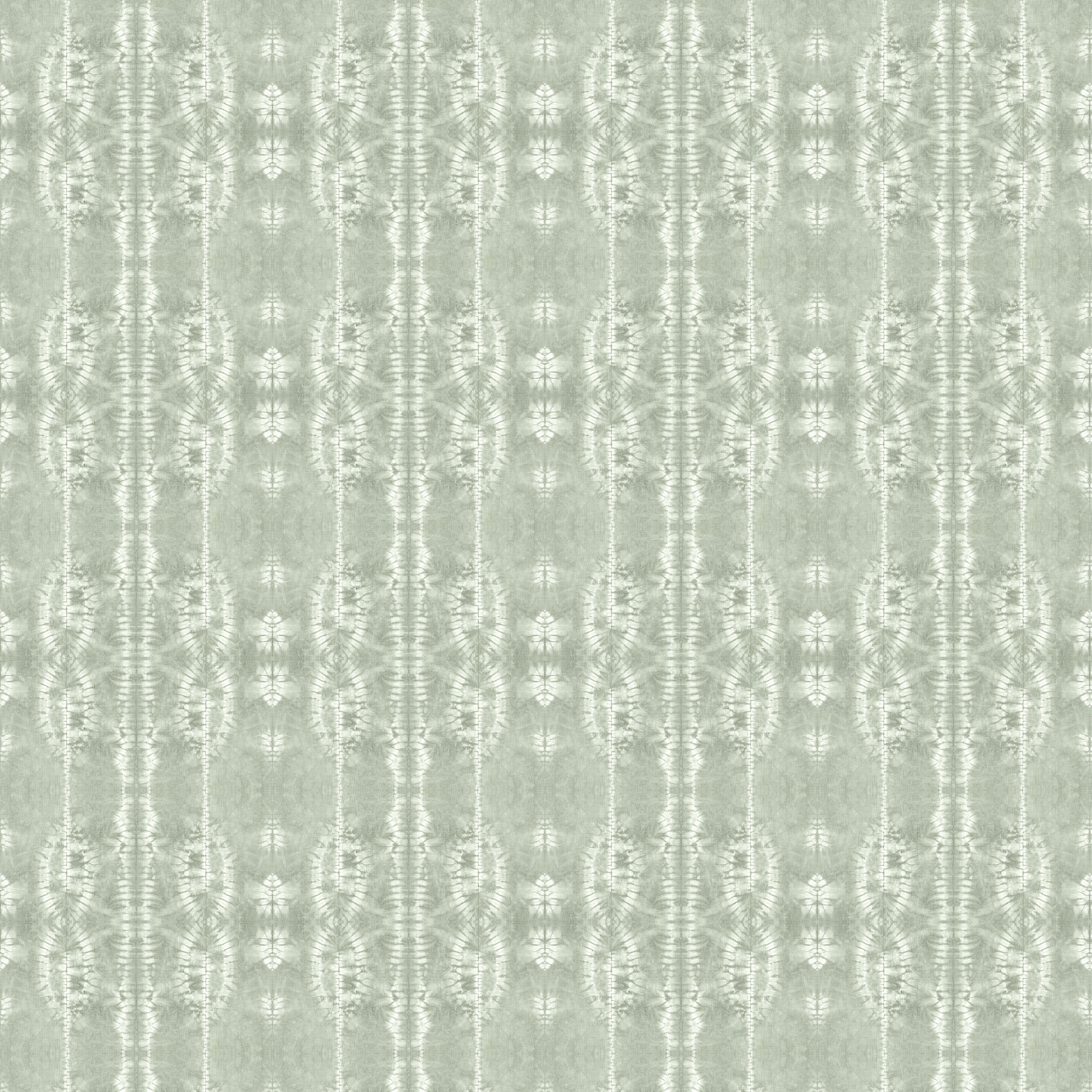 Sage Green Stitched Shibori Dyed Coastal Bohemian Modern Stripes