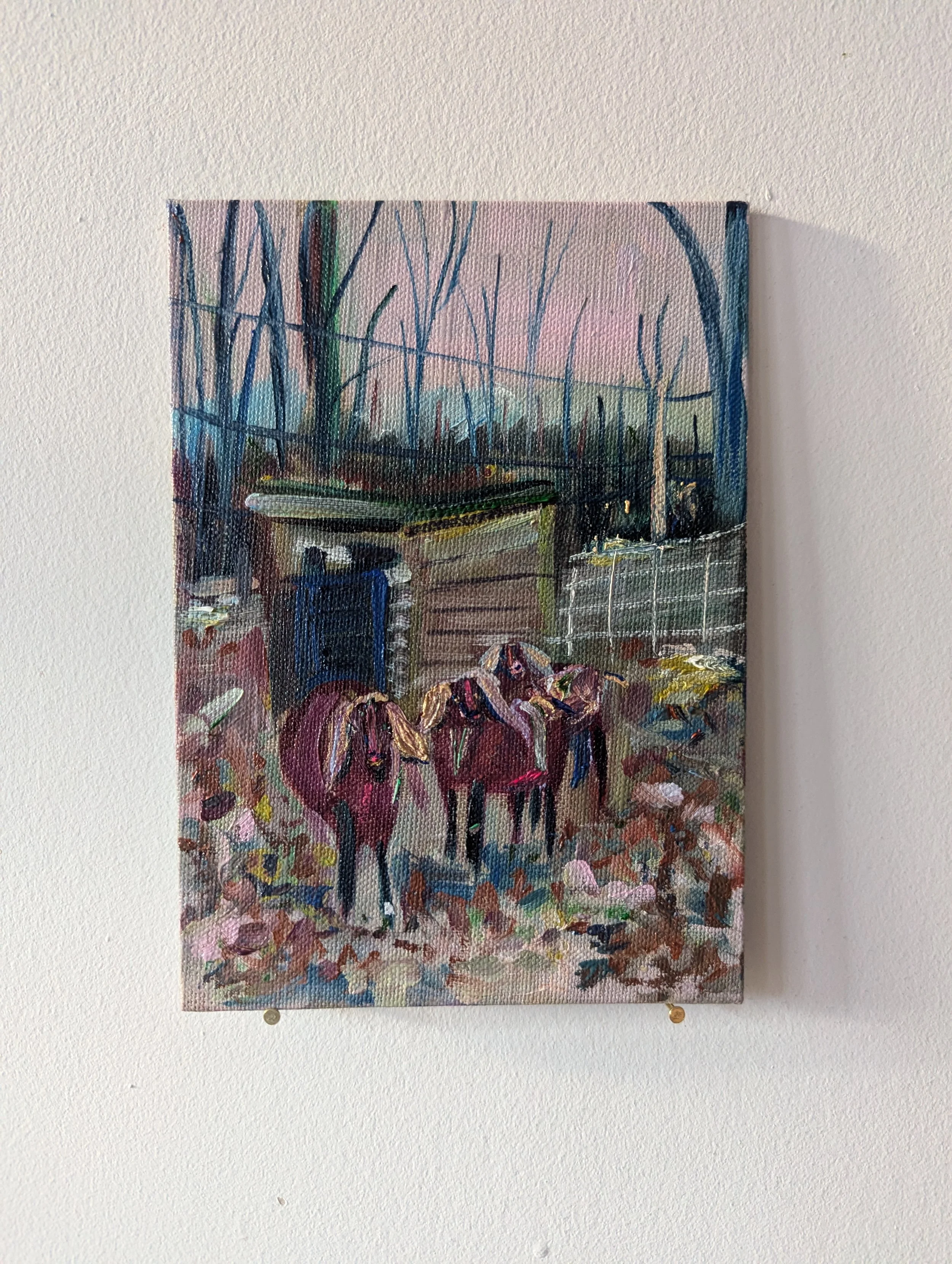 Day 95: "our newest family members", 5 x 7 in, Oil on Linen Panel, 2025