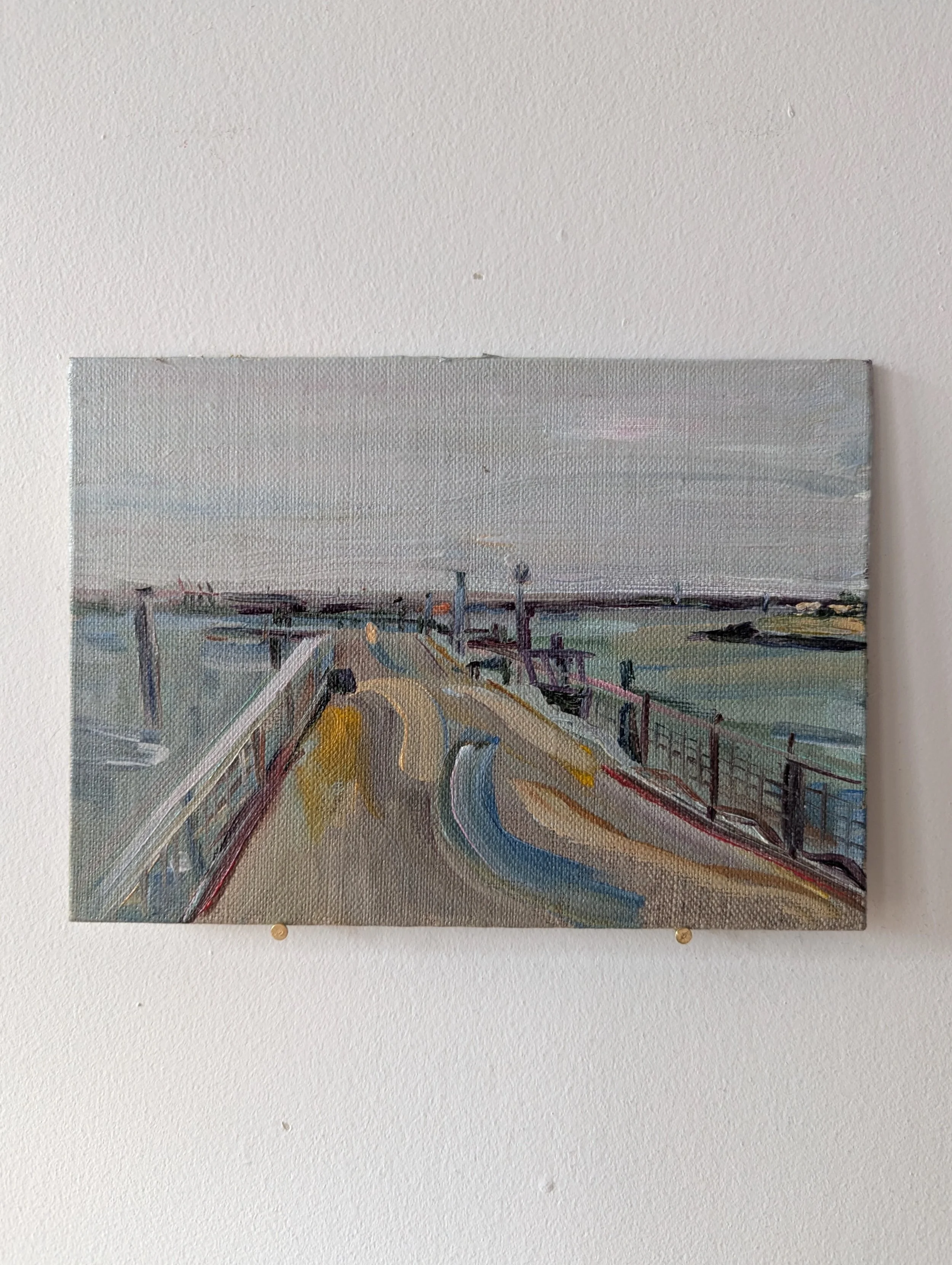 Day 73: "Brooklyn Pier", 5 x 7 in, Oil on Linen Panel, 2025