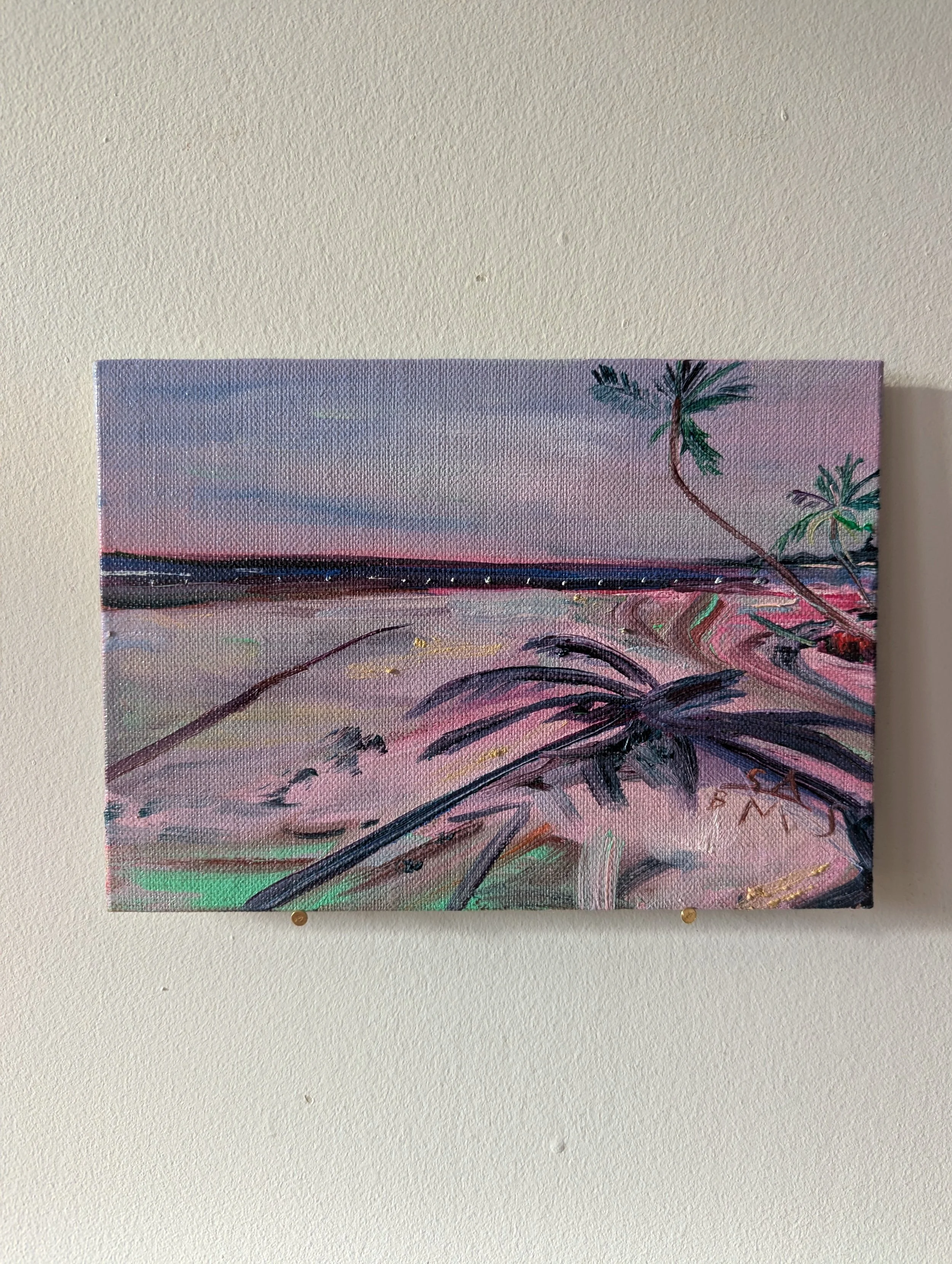 Day 77: "beach day", 5 x 7 in, Oil on Linen Panel, 2025