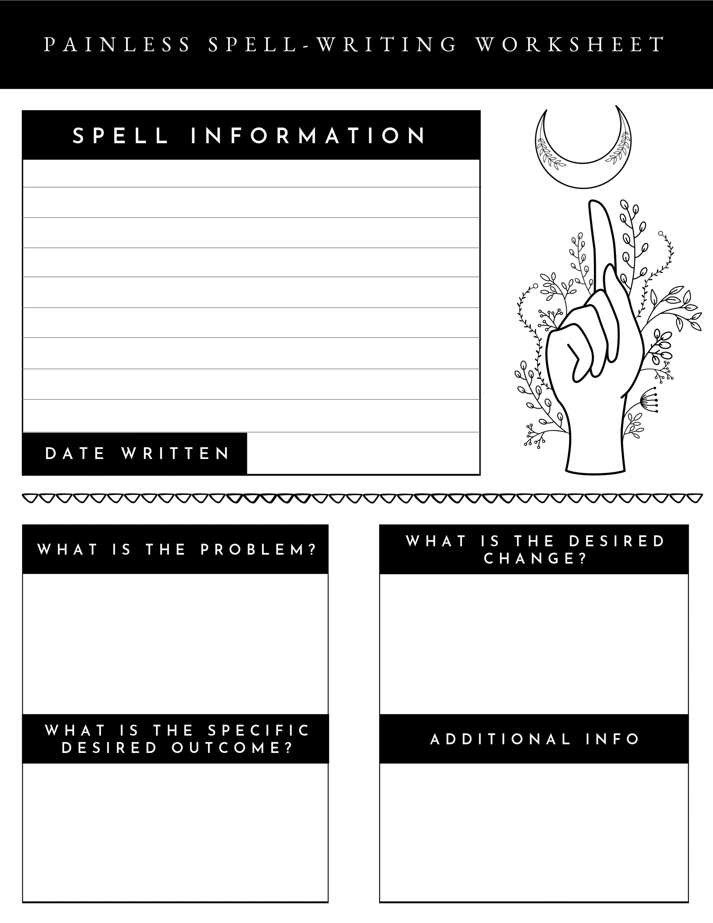 Free Printable Painless Spell Writing Worksheet Crowsbone The