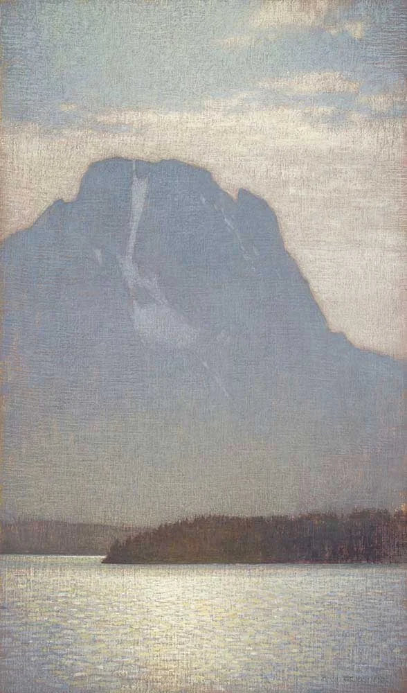 Afternoon-Light-Reflected-Jackson-Lake-Mt-Moran-david-grossmann-oil-on-linen-panel.jpg