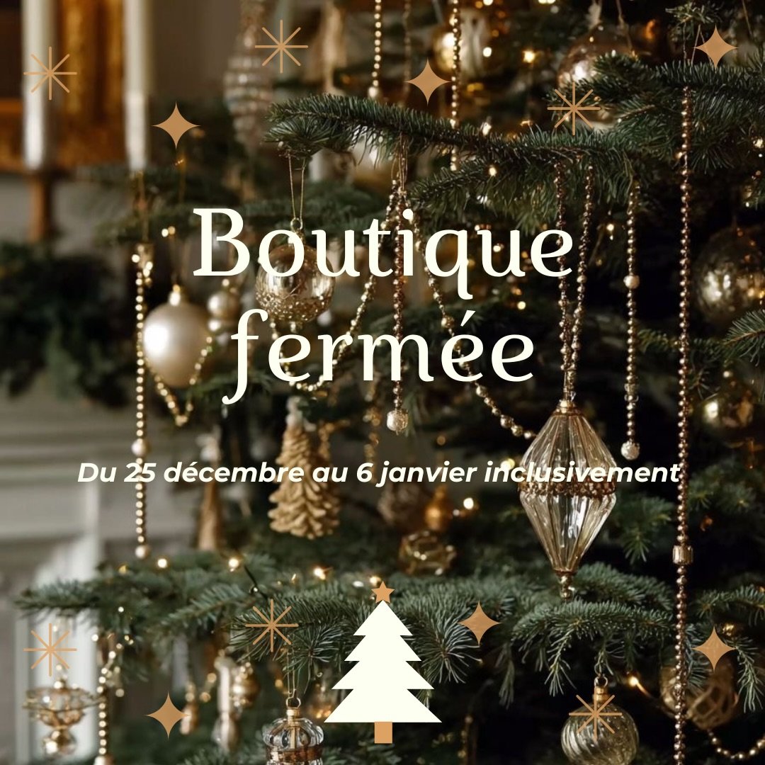Un petit mot pour vous dire que nous prenons quelques jours de cong&eacute; en cette p&eacute;riode des F&ecirc;tes ! Nous serons de retour en boutique mercredi le 7 janvier. 
Plusieurs choses excitantes &agrave; venir pour nous en 2026, bien h&acirc