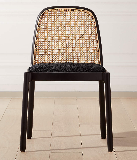 Nadia Black Cane Chair from CB2