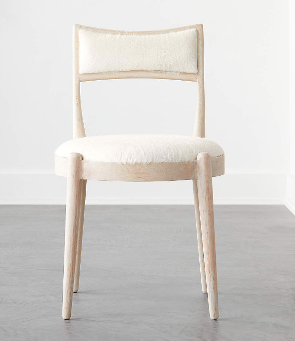 Kir White Cowhide Dining Chair from CB2