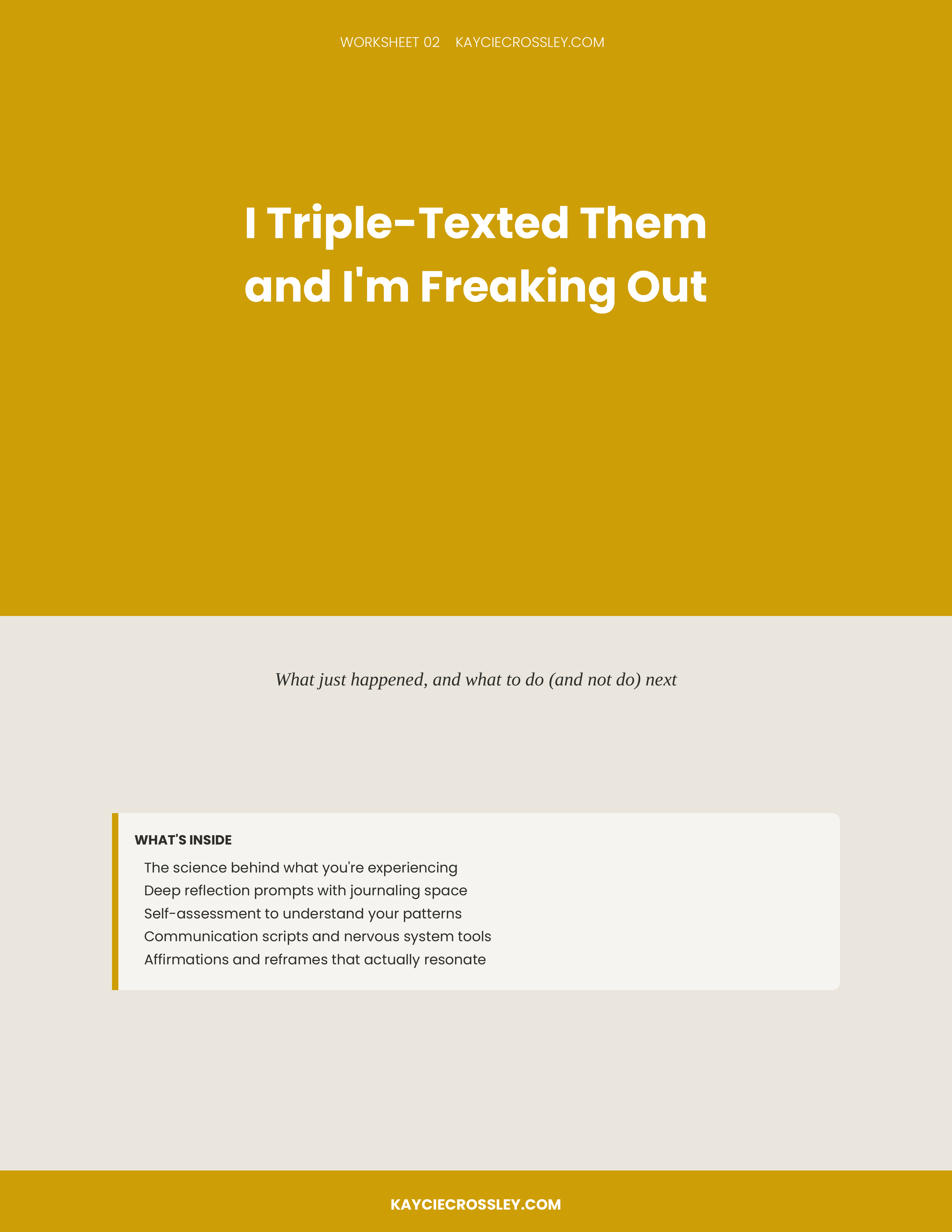 I Triple-Texted Them and I'm Freaking Out