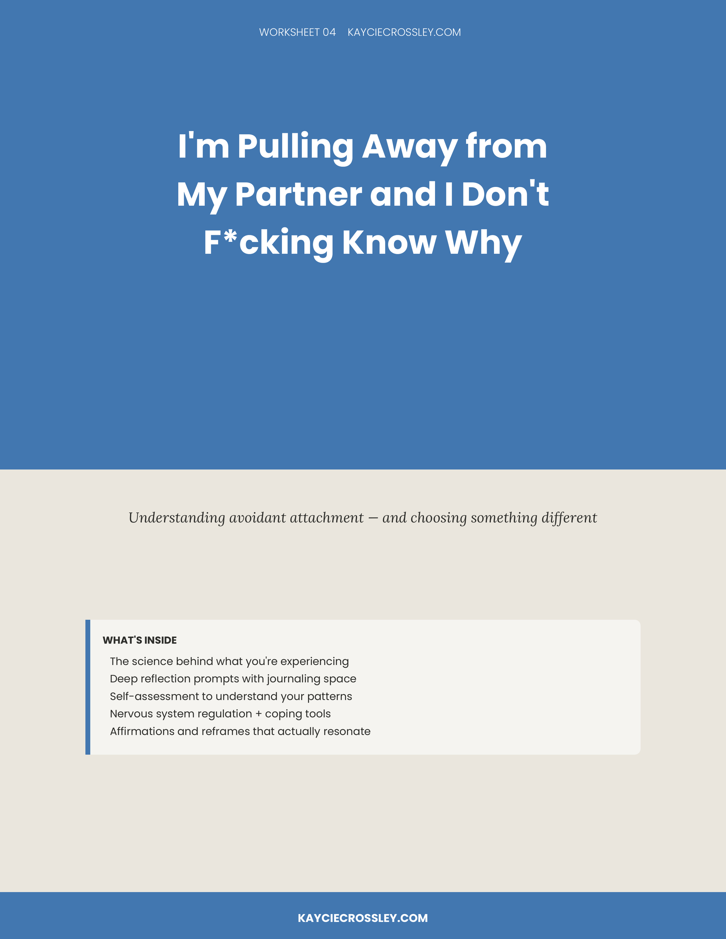 I'm Pulling Away from My Partner and I Don't F*cking Know Why