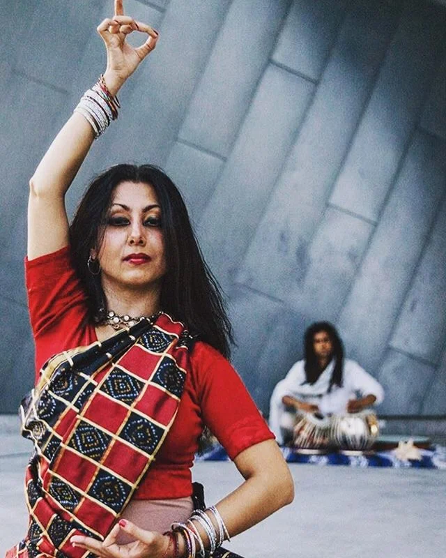 Accompanying a kathak dancer on tabla