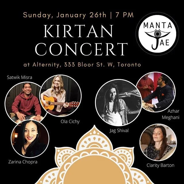 MANTA JAE presents: A Live Performance of Kirtan &amp; Classical Indian Music! ⠀
⠀
The music of Manta Jae draws on elements from Indian Classical, Spiritual Chants, Kirtan, Sufi, Qawwali, and Western Music resulting in our own unique and authentic mu