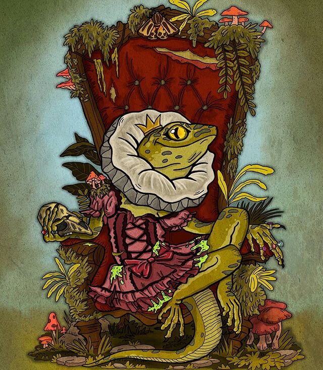 All Hail the Lizard Queen!🦎👑
(Thanks so much for the awesome commission L )🖤
#illustration #lizardqueen #digitalart #yegart #lizard #yegtattoo