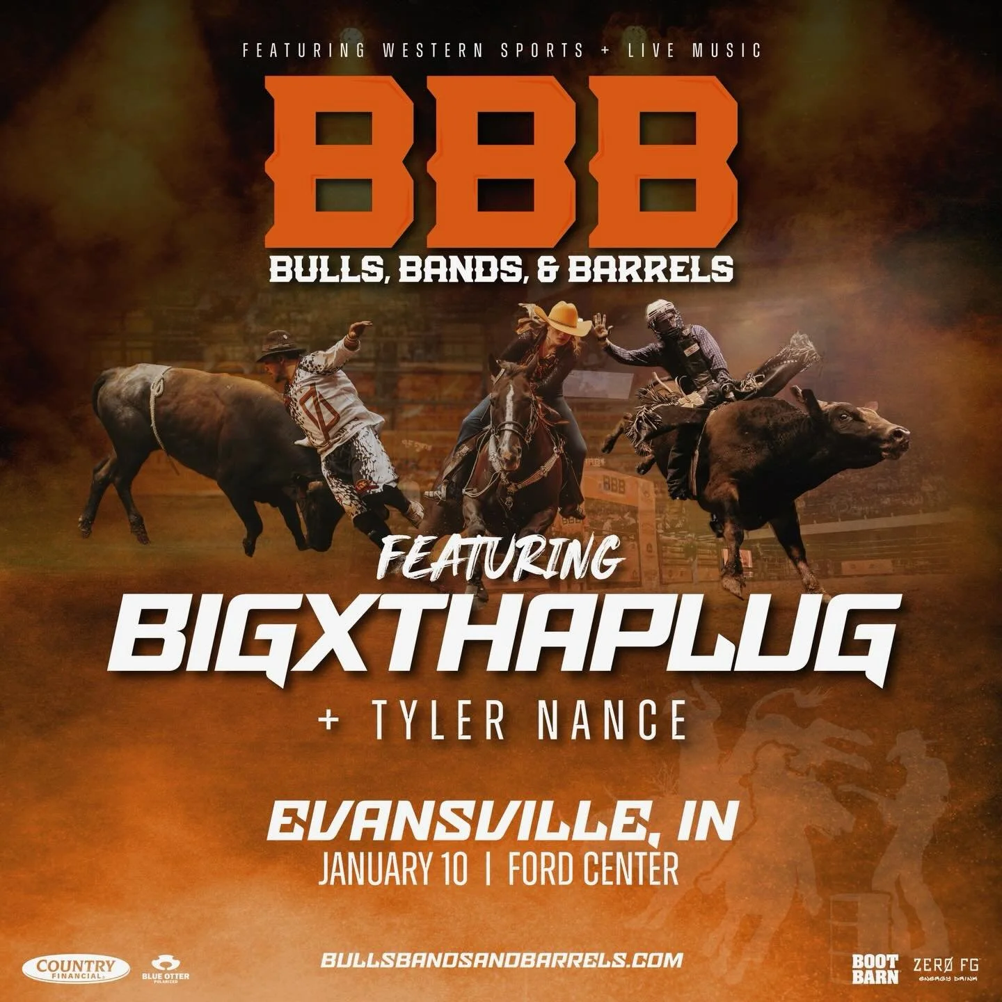 🔥𝗘𝗩𝗔𝗡𝗦𝗩𝗜𝗟𝗟𝗘, 𝗜𝗡𝗗𝗜𝗔𝗡𝗔! Bulls, Bands, and Barrels are back this Saturday for an action packed night!

🎟️Get your tickets now! Link in bio!