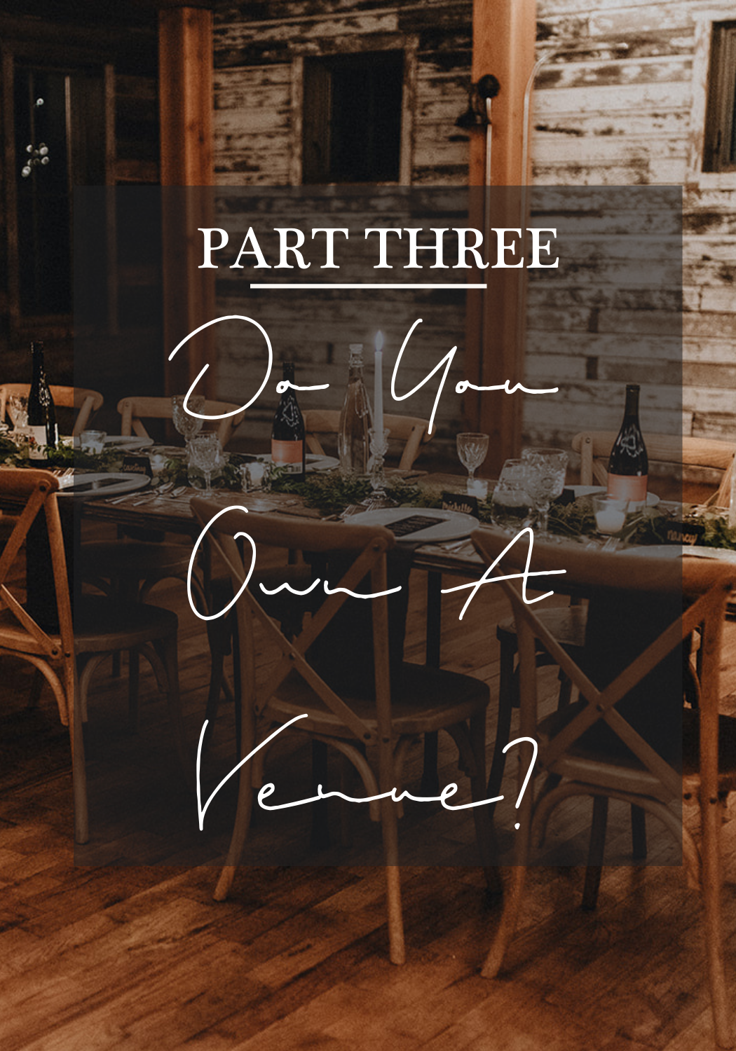 Part 3: Do You Have A Retreat Venue?