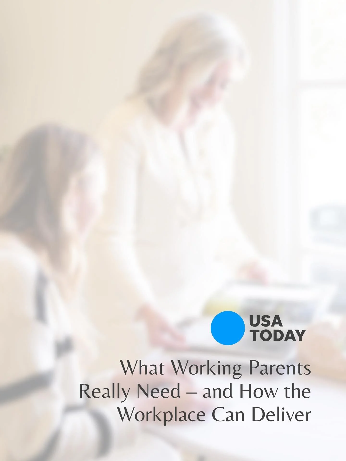 We were honored to have Justine and April contribute to the recent @usatoday article on what working parents need in order to deliver their best work - and how companies can deliver.
⠀⠀⠀⠀⠀⠀⠀⠀⠀
As a women-owned firm, we see firsthand that great polici
