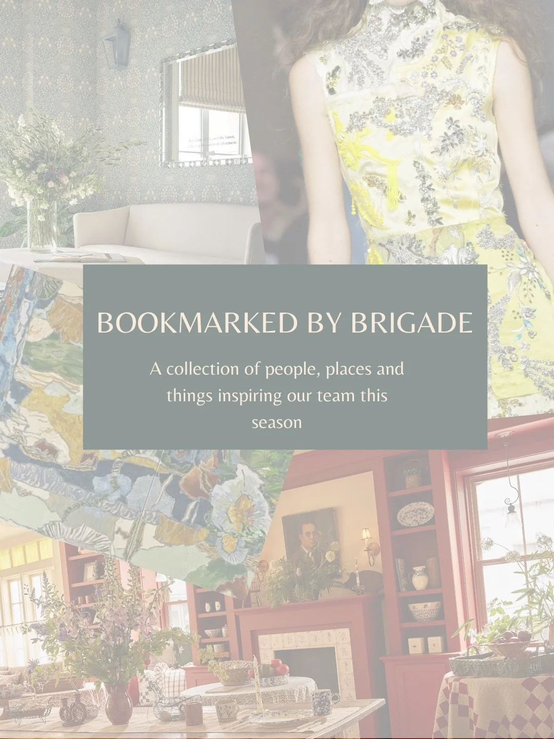 Stepping into Spring! Swipe for our team&rsquo;s design digest.
⠀⠀⠀⠀⠀⠀⠀⠀⠀
One: Yellow is having a major moment on the runway, and off. This beautiful beaded piece by @erdem @erdem.moralioglu is a stunning illustration of craftsmanship and innovative 