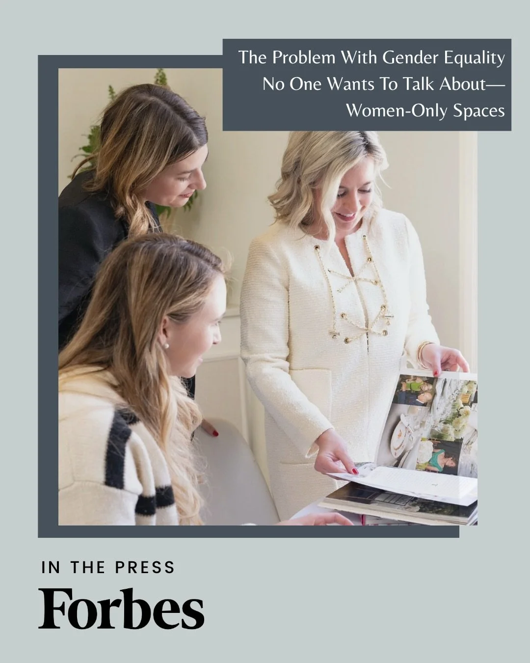 @forbes asked about the true power of women-only spaces. 
⠀⠀⠀⠀⠀⠀⠀⠀⠀
While the expectations for working mothers continues to grow, women-only spaces have become a much-needed reprieve and a productive place to connect with like-minded women. These spa