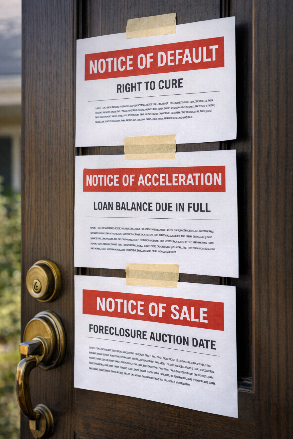 What Notices Do You Receive Before Foreclosure in Texas?