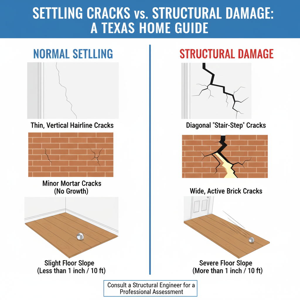 Understanding Foundation Settling vs. Structural Damage in Texas