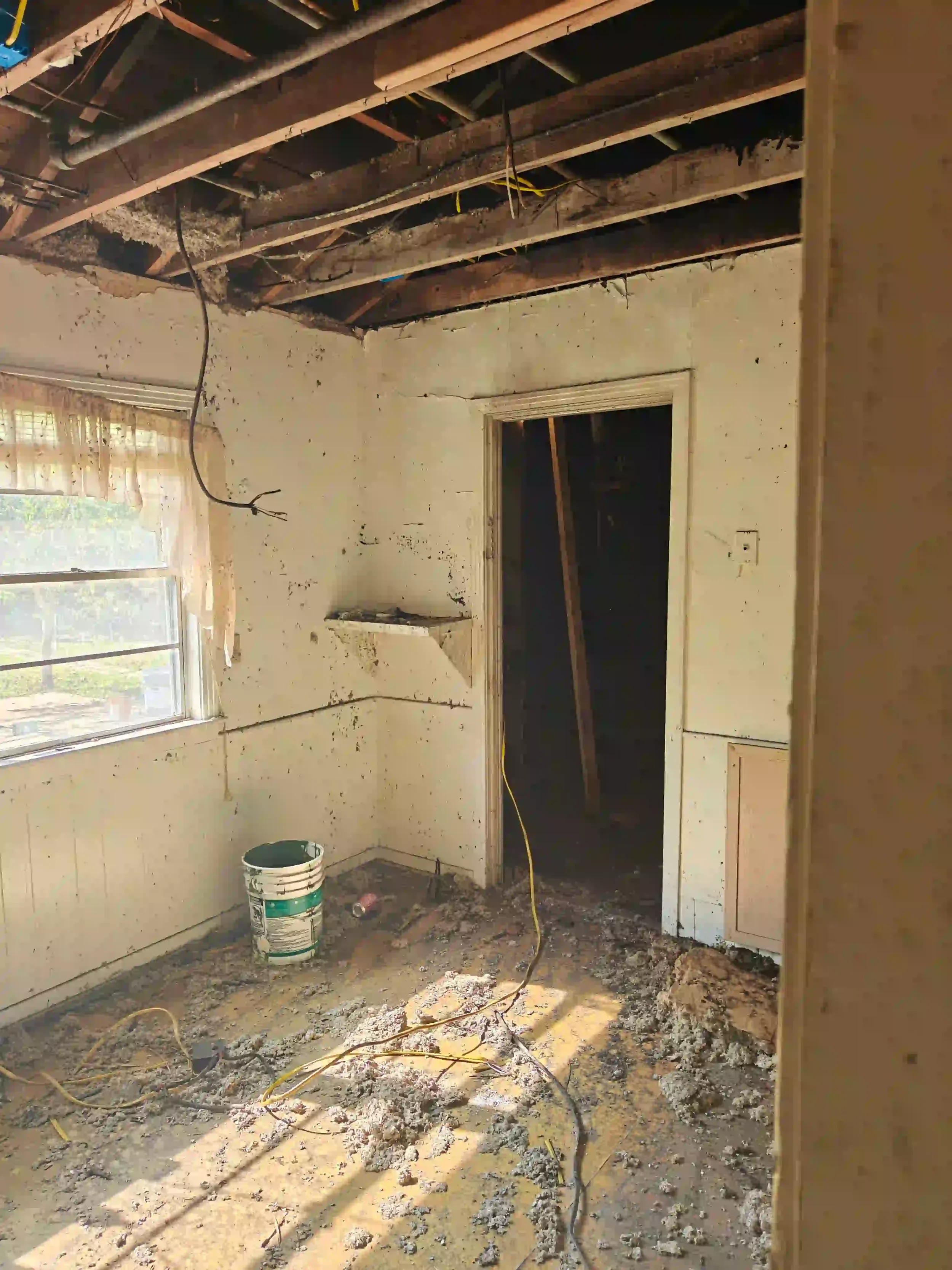 Fire damaged house Houston soot