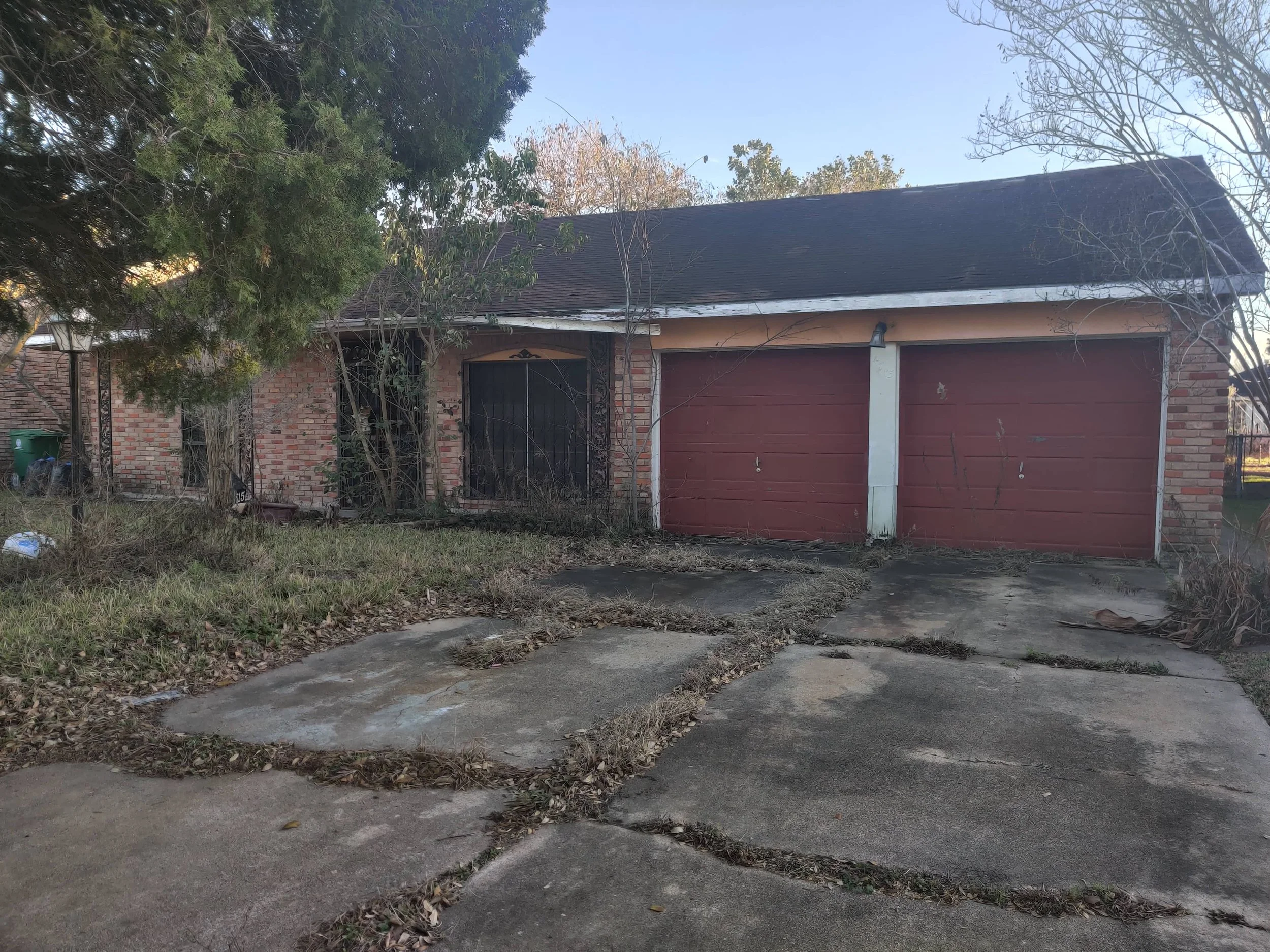 Vacant inherited home with mold and roof damage, family dispute resolved