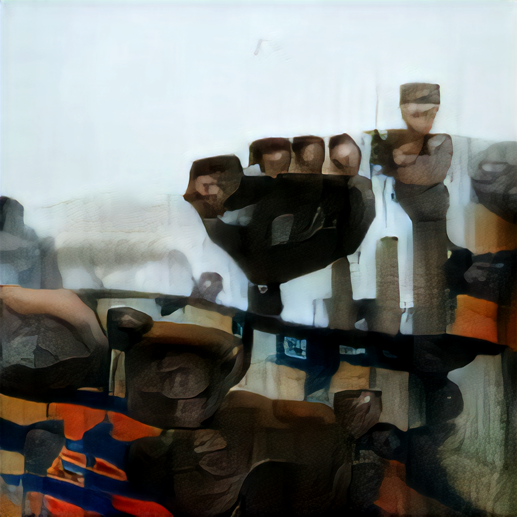 “A Friend Receives a Letter,” created by the AttnGAN platform by Microsoft. The machine was given a text — “a friend receives a letter” —&nbsp;and attempted to generate an image from that text.