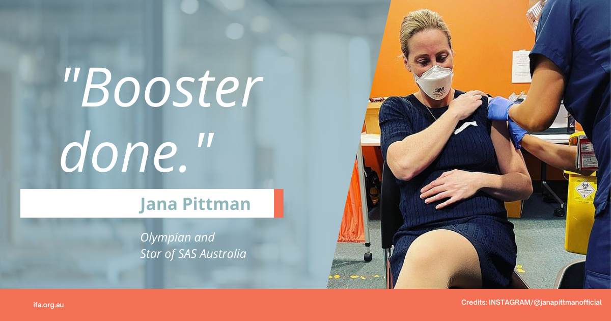 SAS Australia Star Gets Her COVID-19 Booster Shot