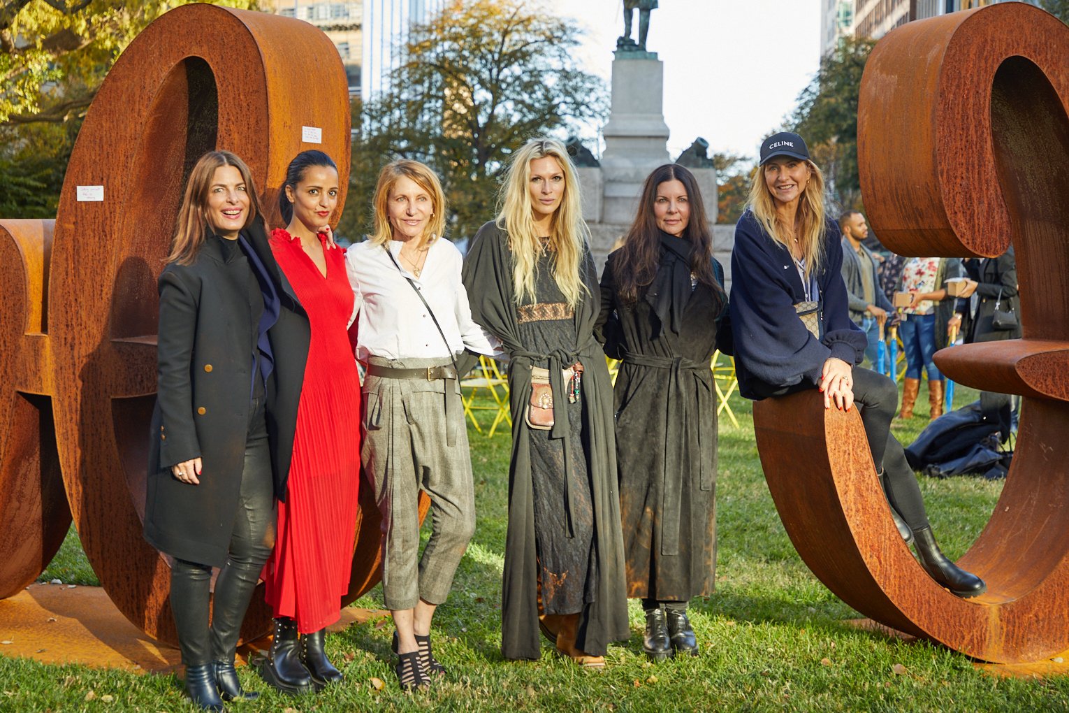 Annette Kröber-Riel, Sawsan Chebli, Kimberly Marteau Emerson, Mia Florentine Weiss, Karen Roth, and Sue Giers in Farragut Square, DC