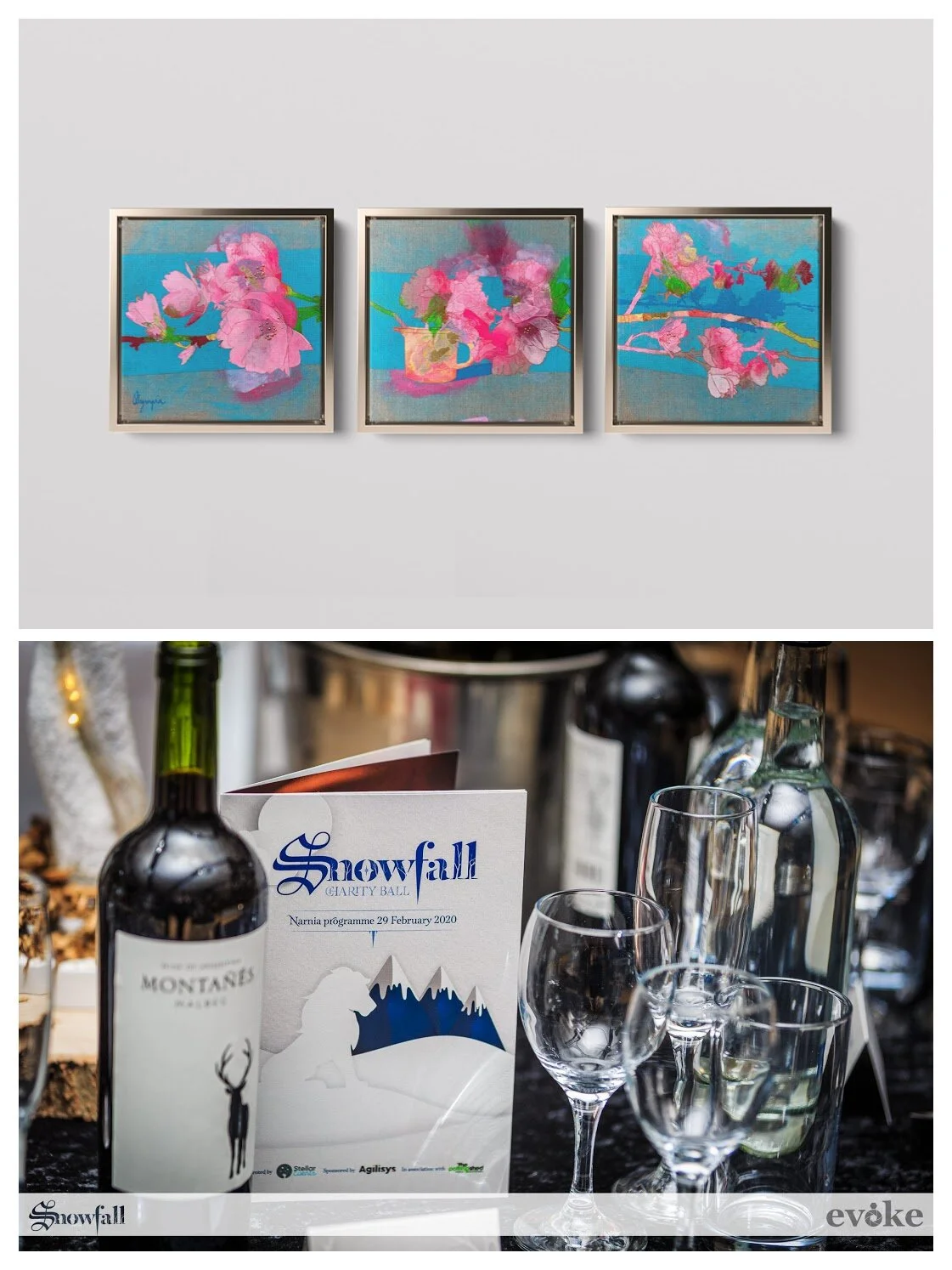 28 &amp; 29 February 2020 Snow Fall Charity Ball / Artwork donation is auctioned and raises £1,100 for various local charities.Charity ball video