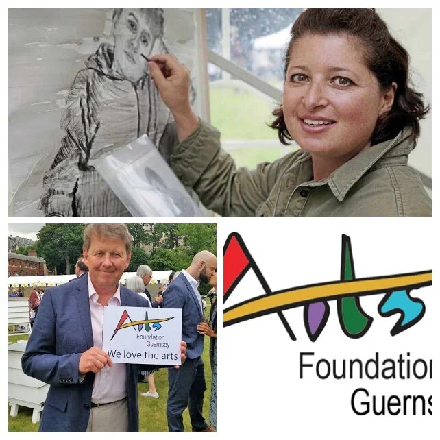 22 July 2017 Arts Foundation Arts Festival / Government House / Group show plus drawing demo by myself.https://guernseypress.com/news/2017/07/24/arts-community-shows-off-its-many-talents/