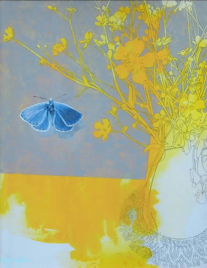 Meadow Flowers with Polymmatus Icarus ©Olympia McEwan