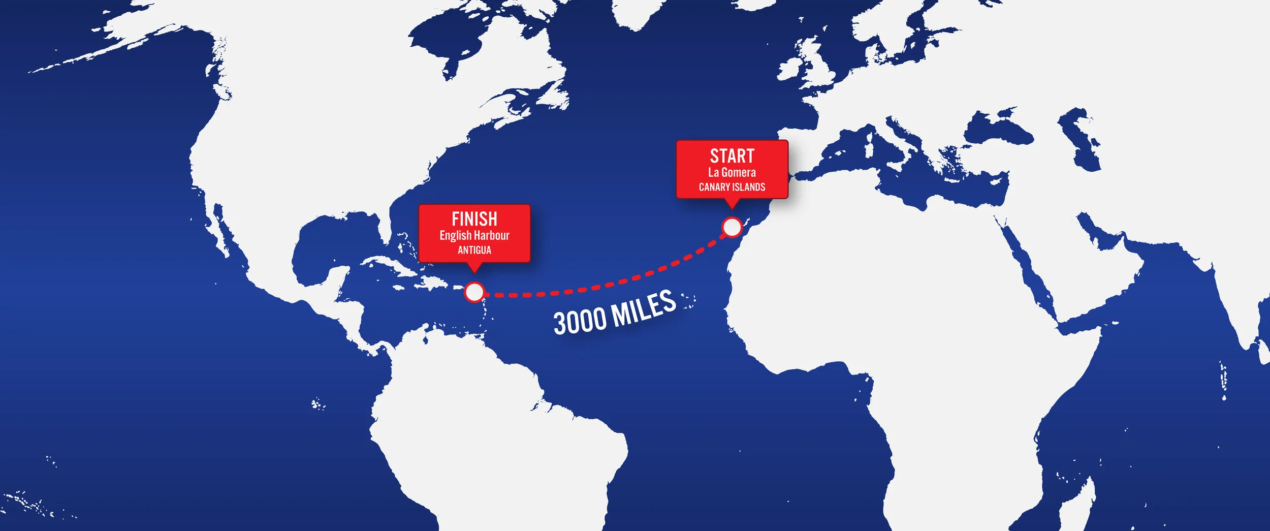 Canary Islands To Antigua Map The Challenge — Force Atlantic