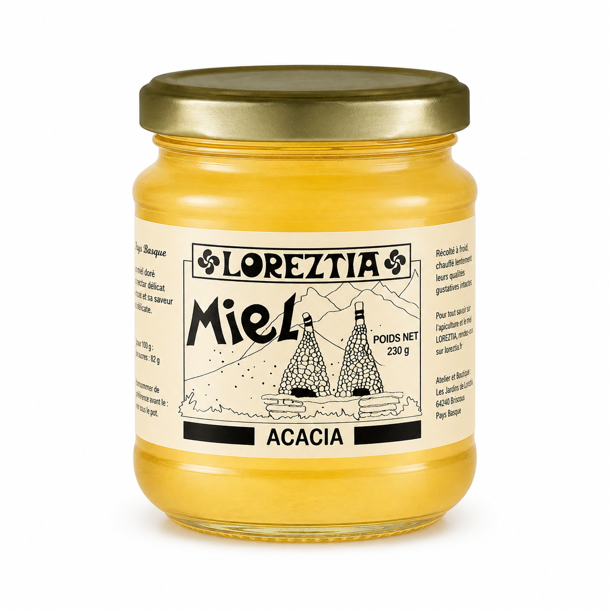 Miel d'Acacia - Fabrication Pays Basque - 230 grs