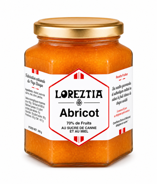 Confiture d'Abricot - Fabrication Pays Basque - 300 grs