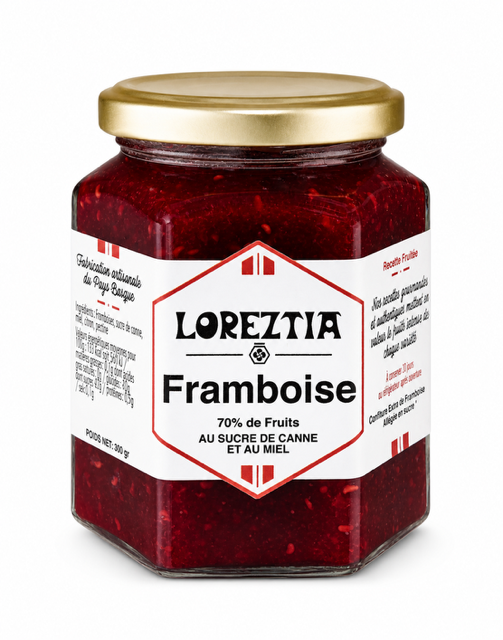 Confiture de Framboise - Fabrication Pays Basque - 300 grs