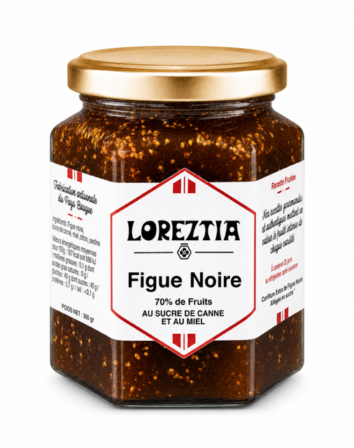 Confiture de Figue noire - Fabrication au Pays Basque - 300 grs