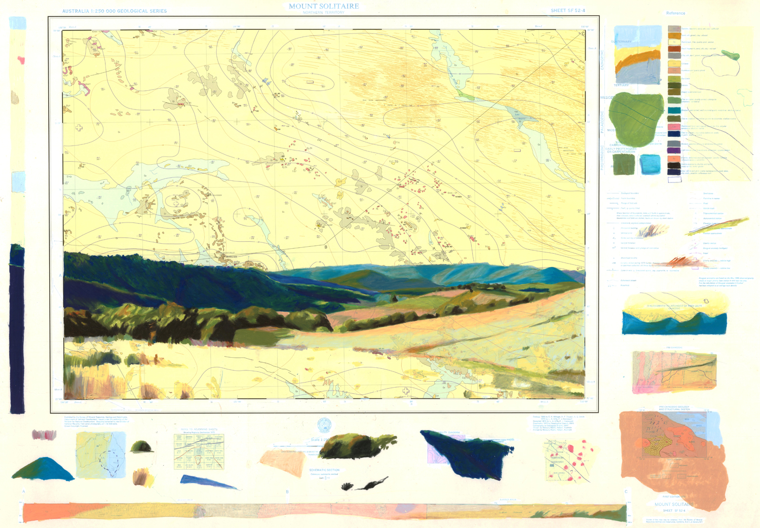   Key Landscape  2012 Pastel on paper 99 x 66 cm 