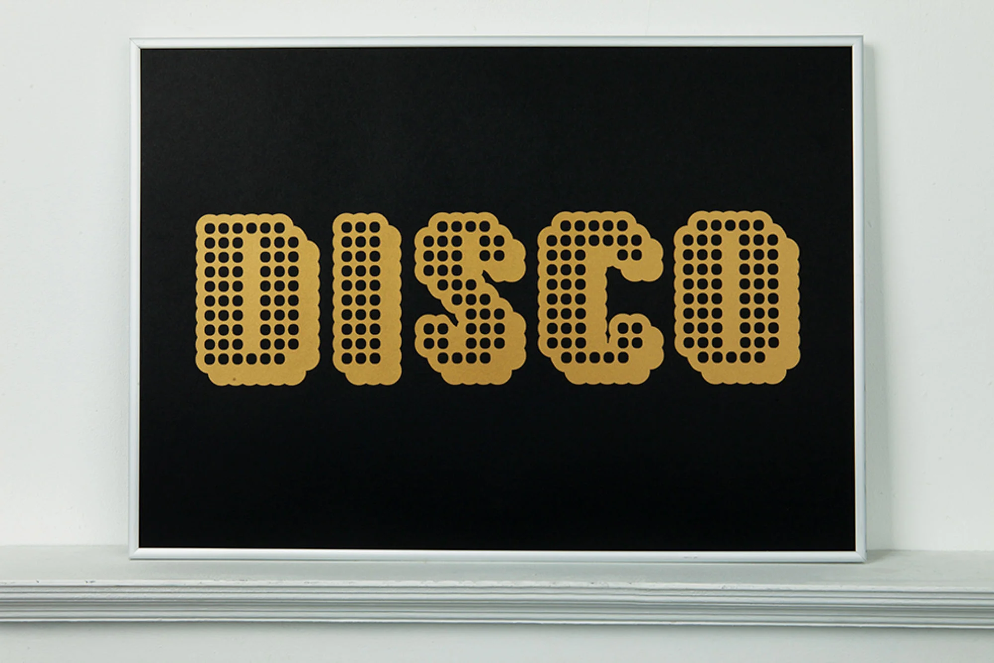 Disco Screen Print – Black and Gold