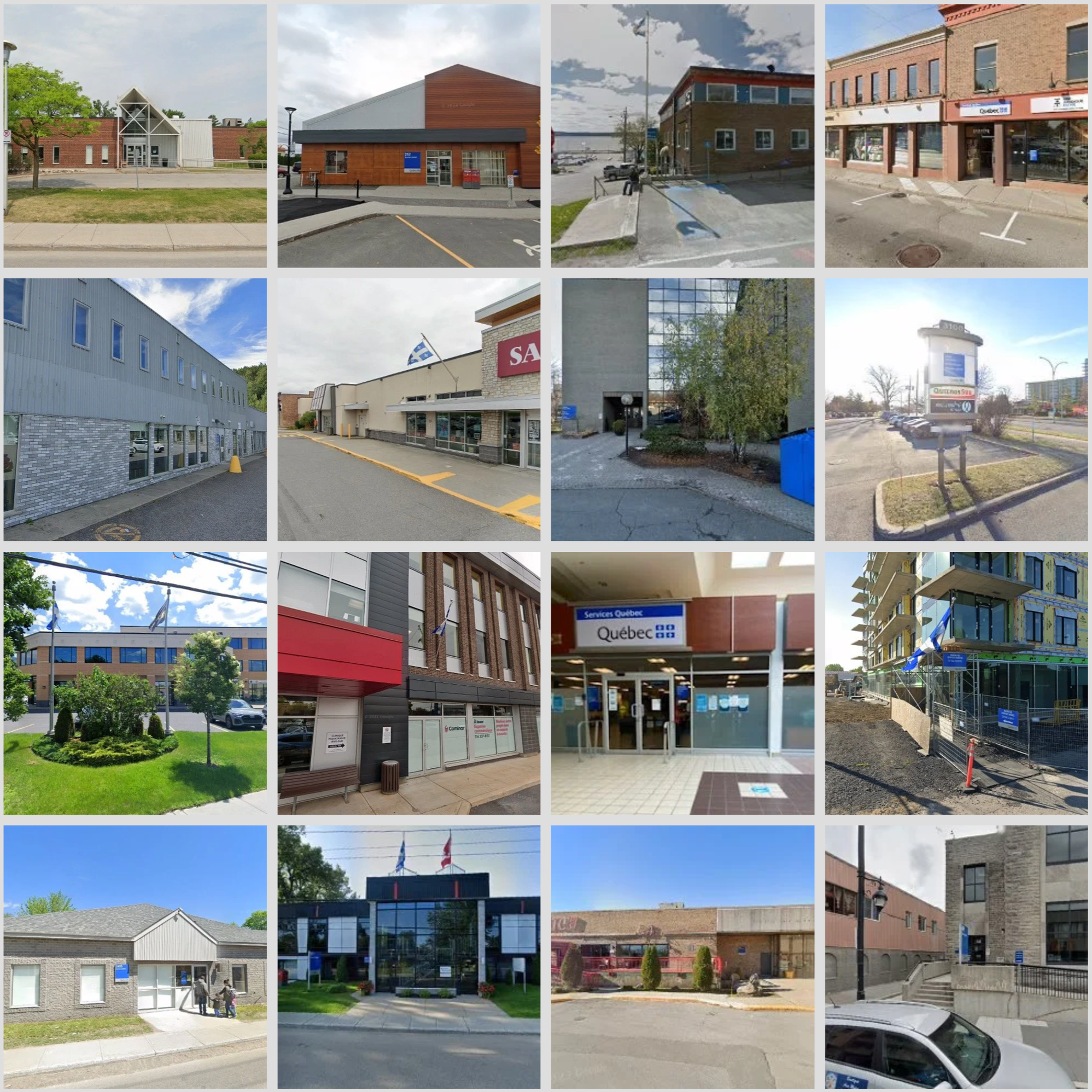 Les territoires de service