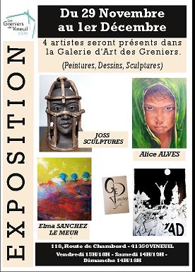 Exposition de peintures, dessins, sculptures