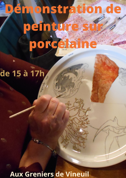 [Les Rencontres ont du talent !] Demonstration de peinture sur porcelaine