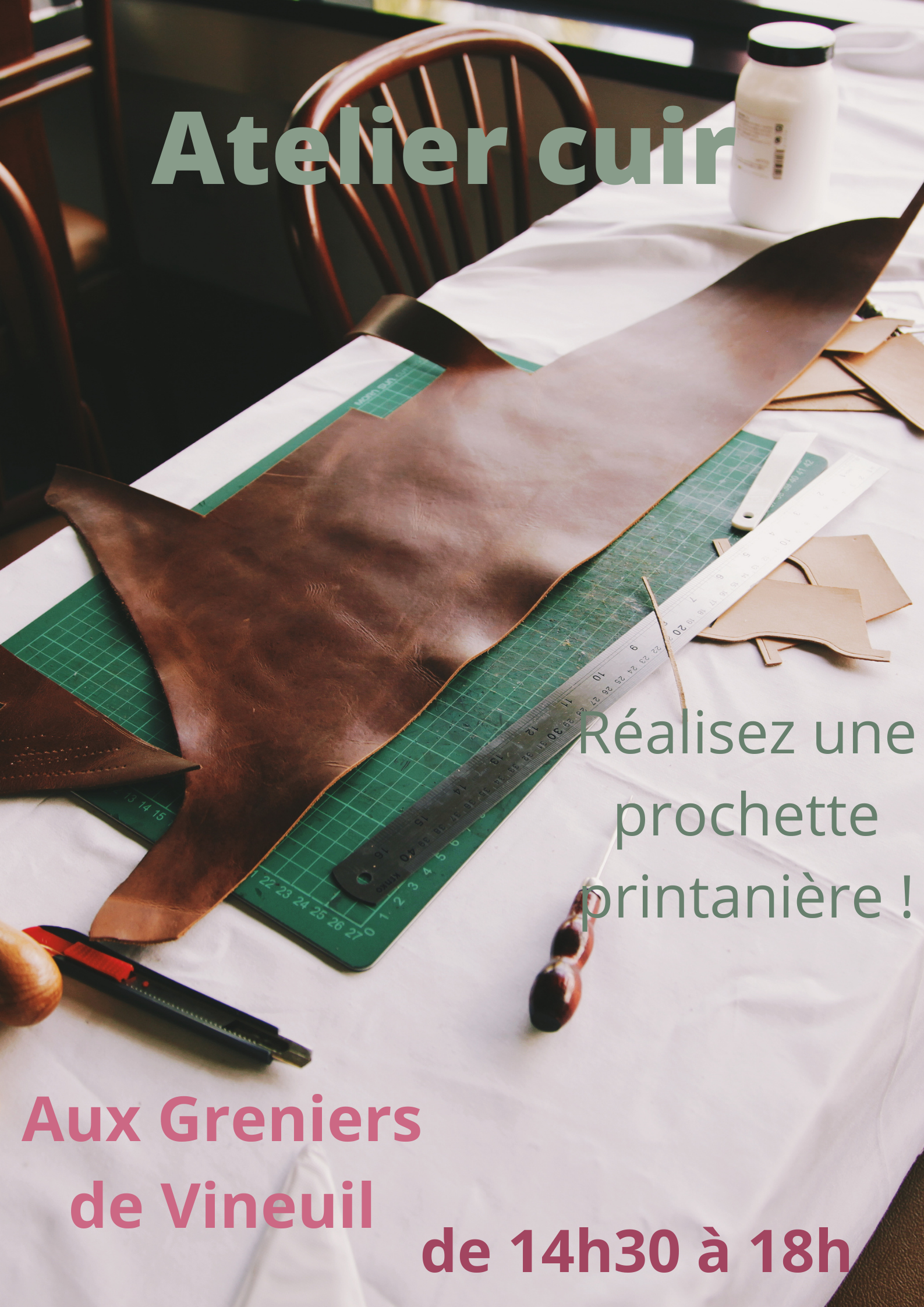 [Les Rencontres ont du talent !] Atelier Cuir - Pochette de printemps