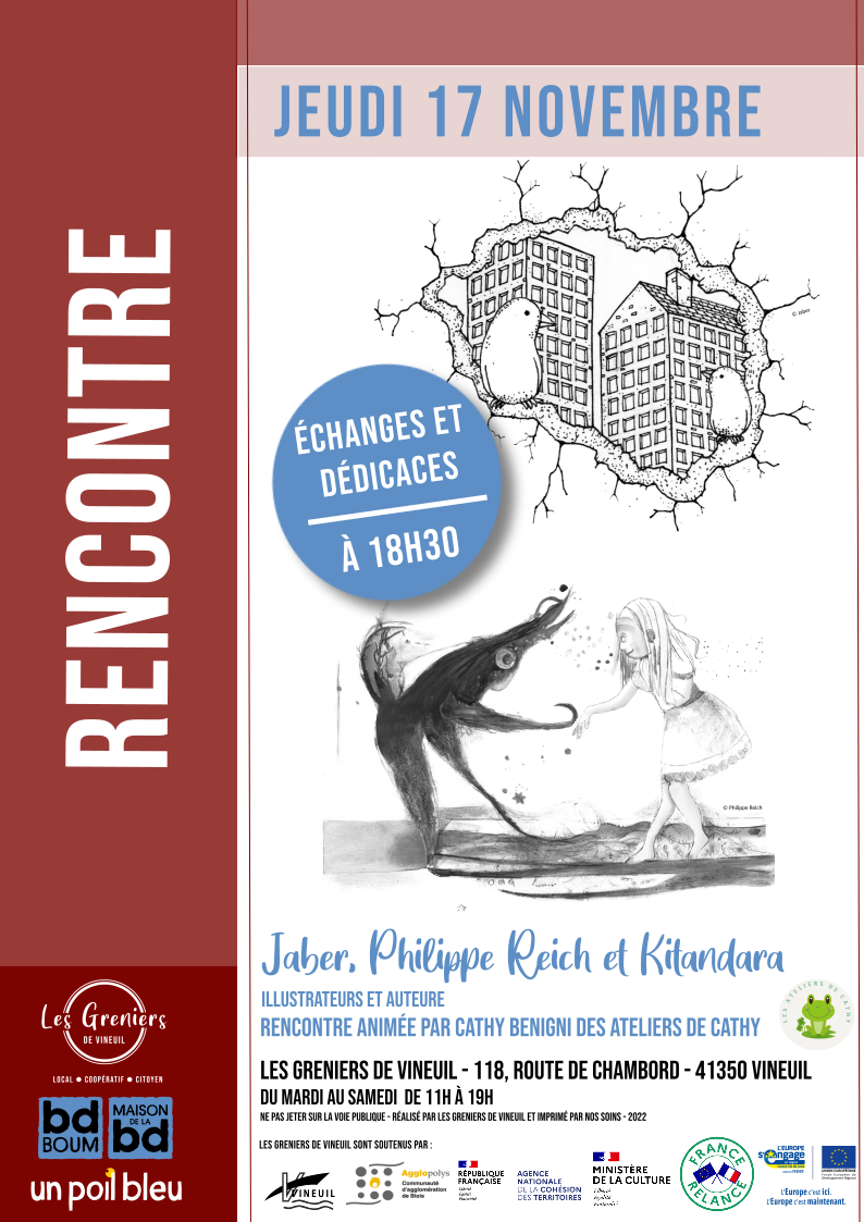 [RENCONTRE] Les illustrateurs Jaber et Philippe Reich et l'auteure Kitandara
