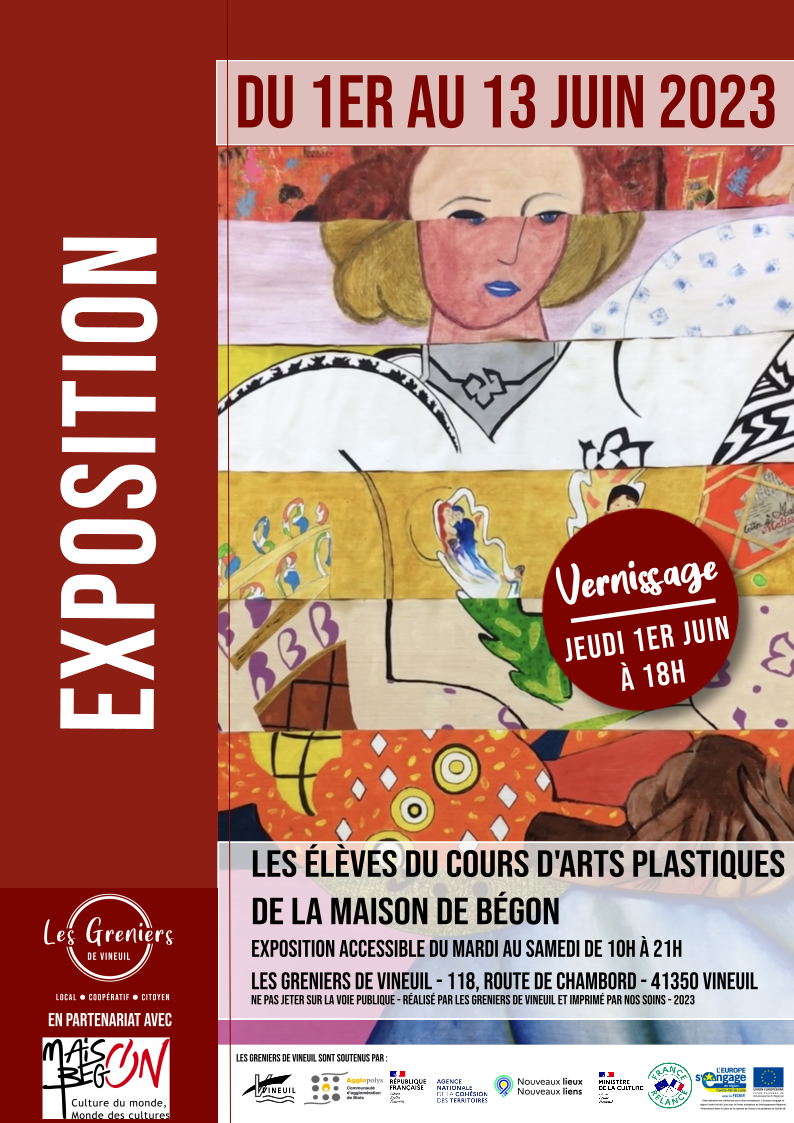[EXPOSITION] Les eleves du cours d'arts plastiques de la Maison de Begon