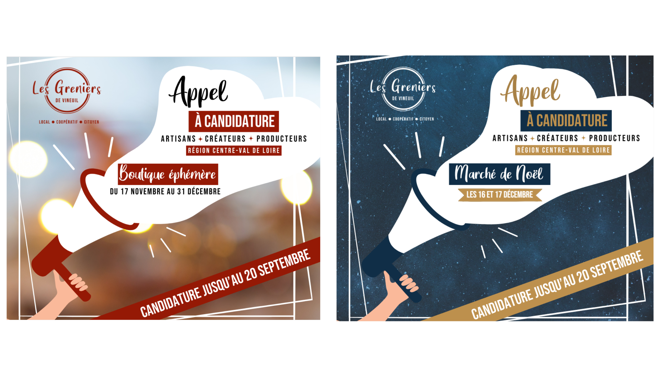 [APPELS A CANDIDATURE] Une boutique ephemere et le Marche de Noel des Greniers