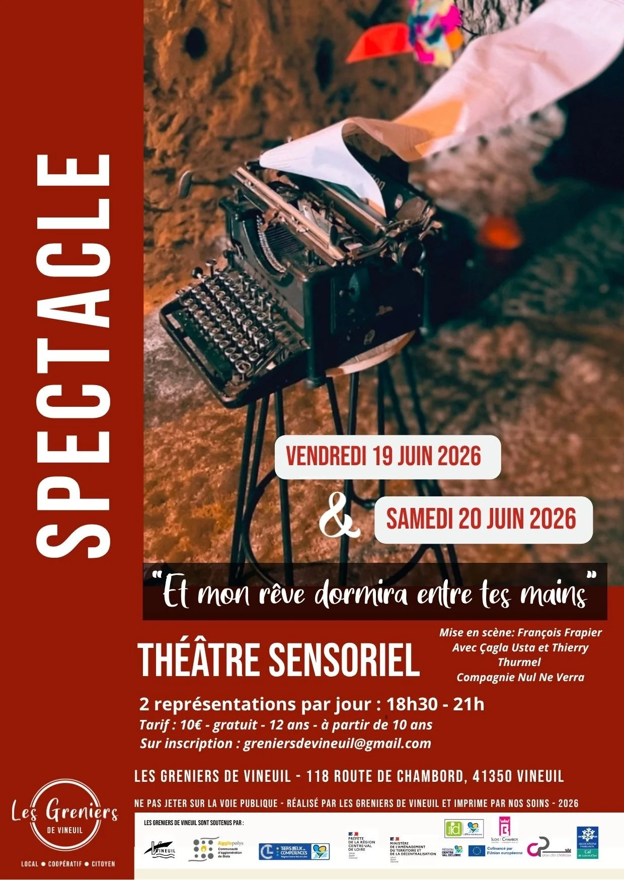 [SPECTACLE] Théâtre sensoriel "Et mon rêve dormira entre tes mains"