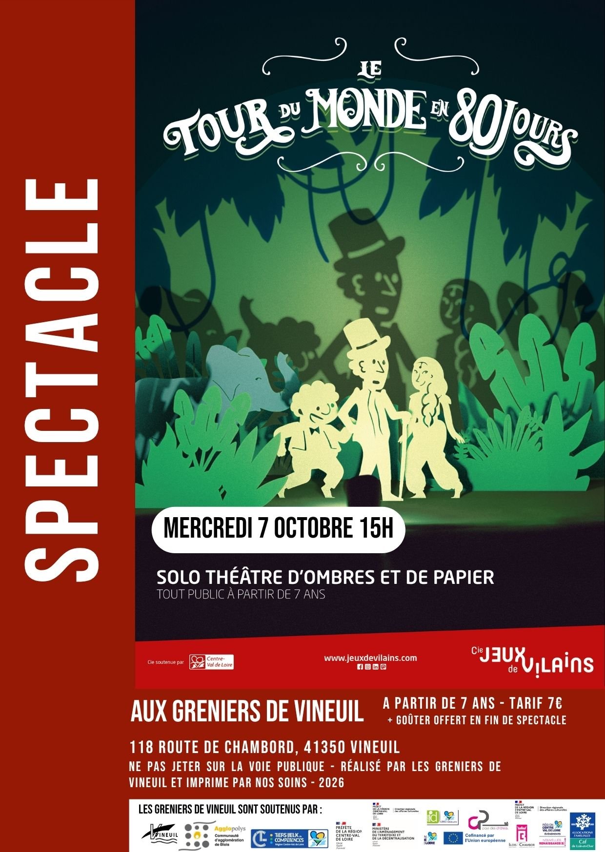 [SPECTACLE] TOUR DU MONDE EN 80 JOURS par la Compagnie Jeux de Vilains
