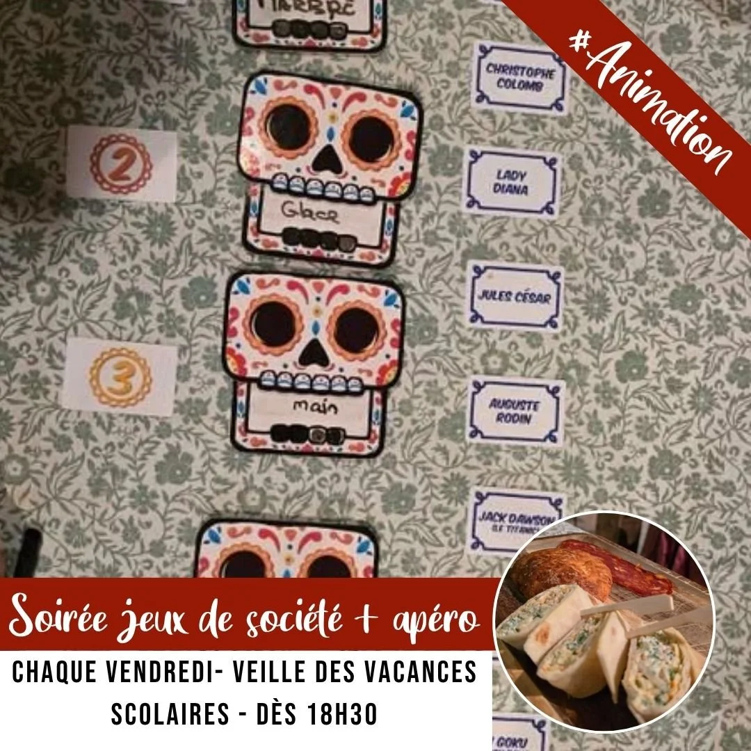 [ANIMATION] Soirée Jeux de société &amp; apéro -Vendredi 10 avril