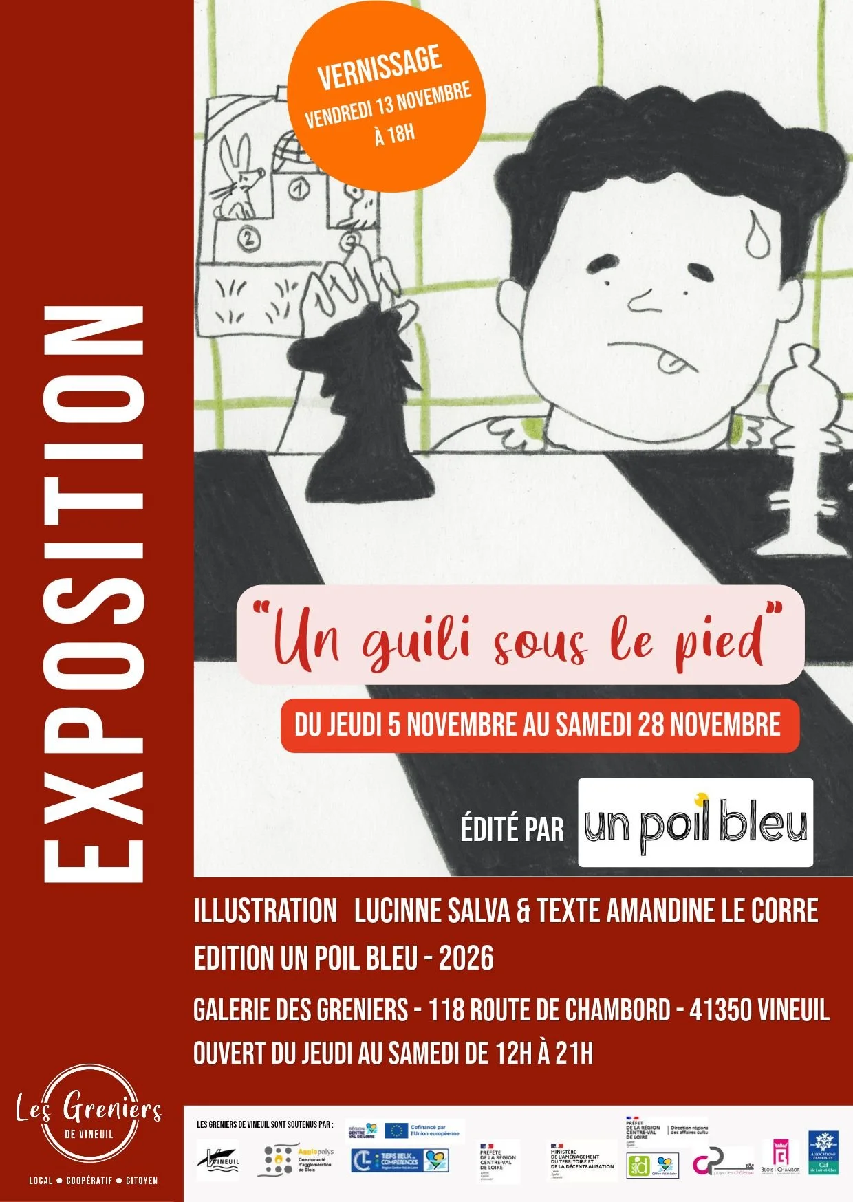 [EXPO] "Un guili sous le pied"- édité par Un poil bleu 