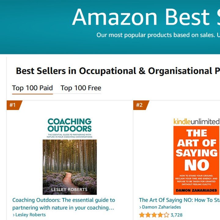 Wow, what a day. 'Coaching Outoors; the essential guide to partnering with nature in your coaching conversations' is an Amazon Best Seller and that's before the hard copy has been launched! A huge thank you to every reader. I hope you enjoy it.

@pip